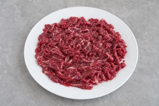 Photorealistic Chaoshan beef hot pot spoon meat beef slices add-on P01 food image by VDAMO