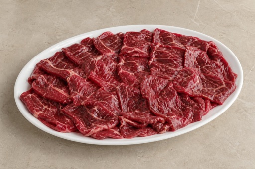 Photorealistic Chongqing hot pot diaolong beef slices add-on P03 food image by VDAMO