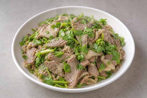 cilantro lamb slices P04 — 중국 요리
