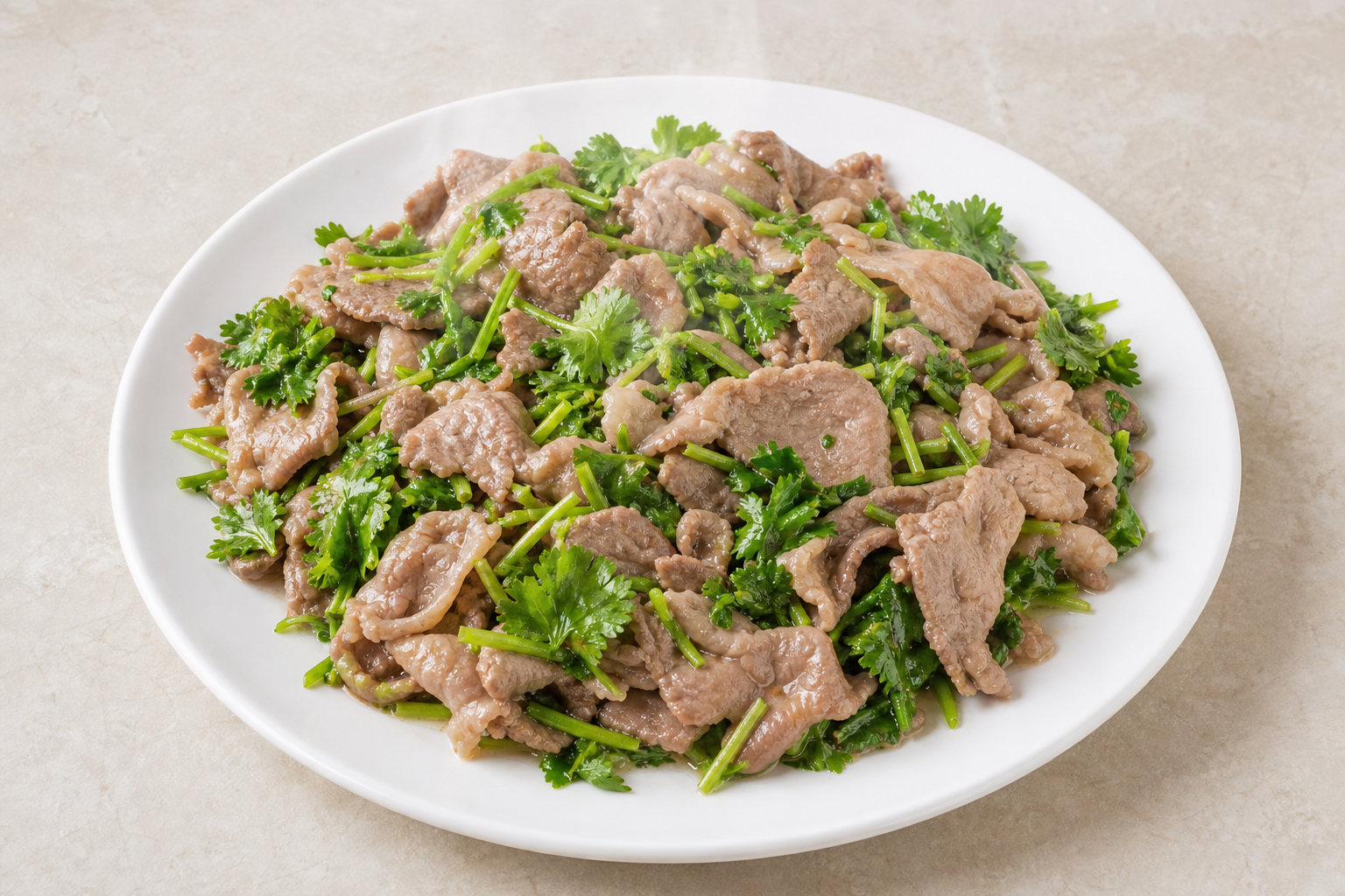 cilantro lamb slices P01 — 중국 요리