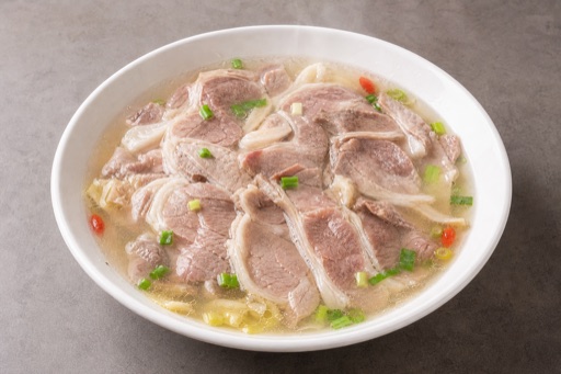 Photorealistic clear broth hot pot young lamb slices add-on P04 food image by VDAMO