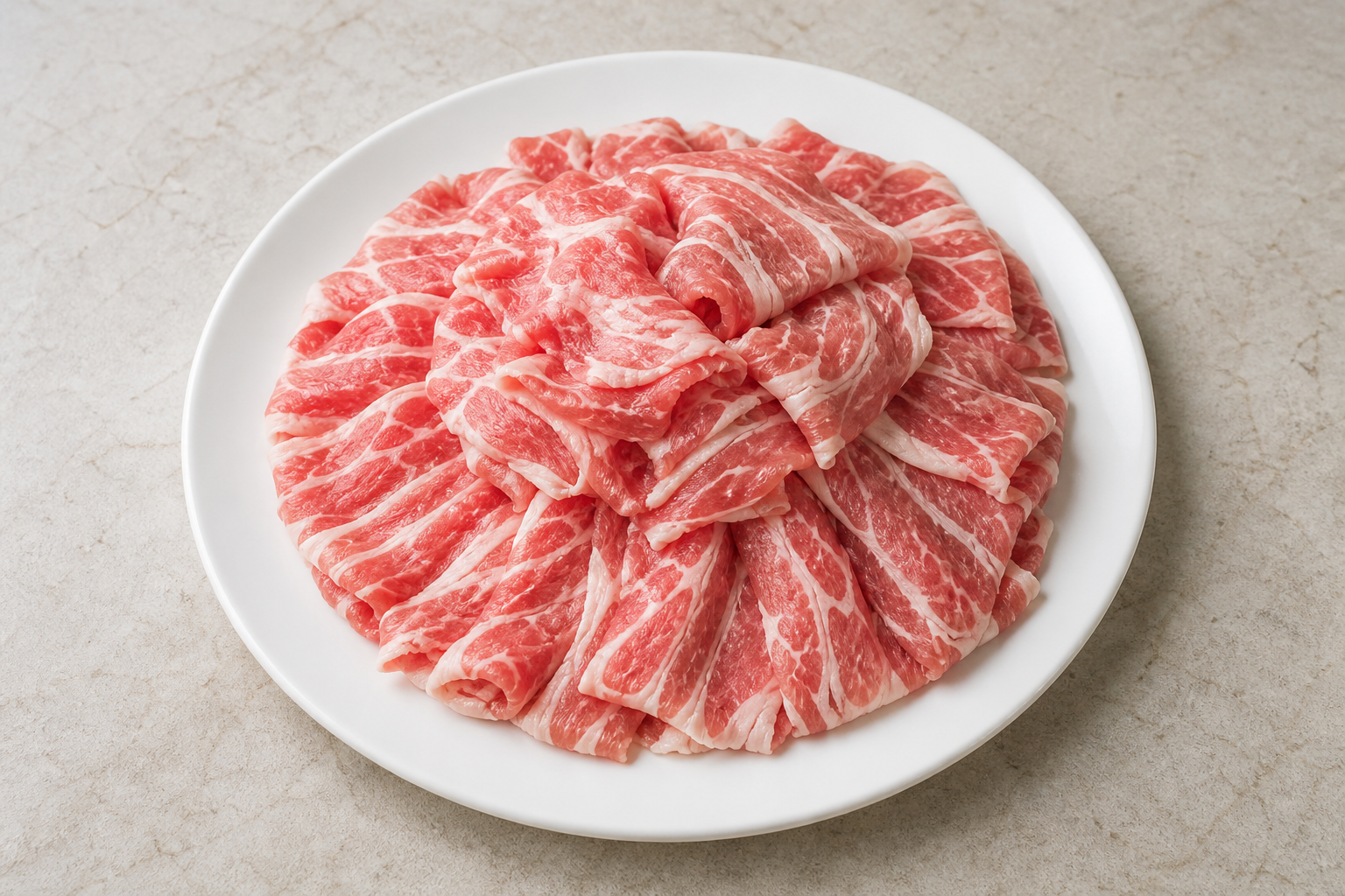dual broth hot pot young lamb slices add-on P01 — China dish