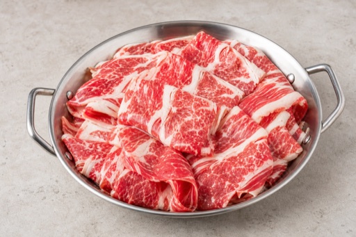 hot pot fresh marbled beef slices P05 — 中国 料理
