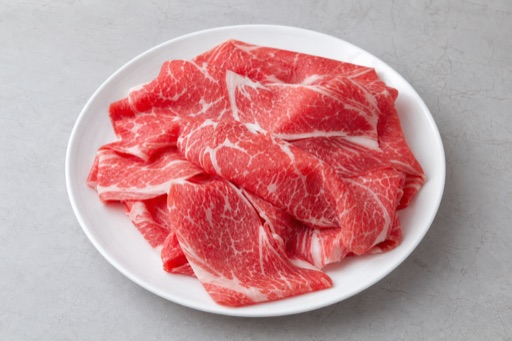 hot pot fresh marbled beef slices P09 — 中国 料理