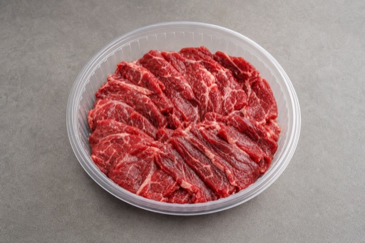 Photorealistic individual hot pot diaolong beef slices add-on P07 food image by VDAMO