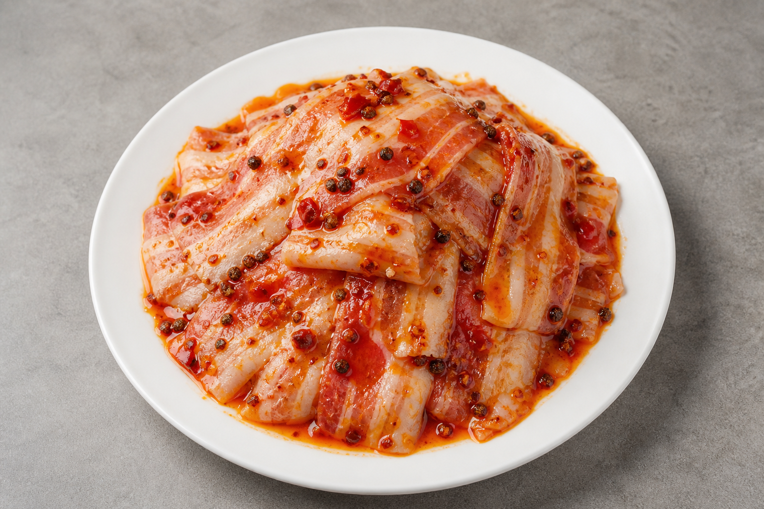 mala hot pot pork belly slices add-on P01 — China dish
