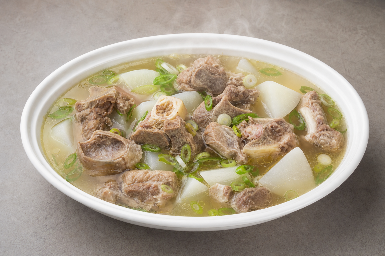 Photorealistic beef bone clear hot pot soup base P03 food image by VDAMO