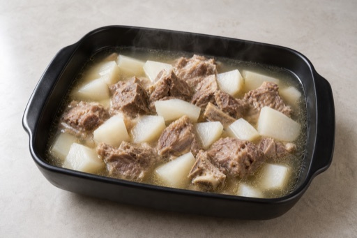 Photorealistic Chaoshan radish beef bone broth P02 food image by VDAMO