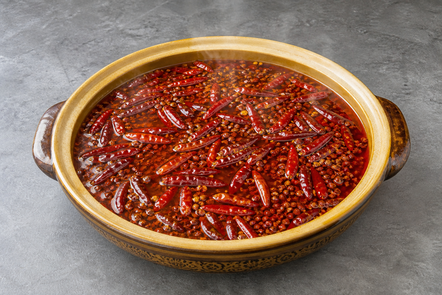 Signature Chengdu clear oil mala hot pot broth — China ingredient