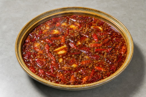 招牌 Chongqing beef tallow mala hot pot broth food image by VDAMO