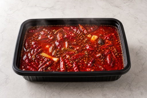 Photorealistic 招牌 Chongqing beef tallow mala hot pot broth P06 food image by VDAMO