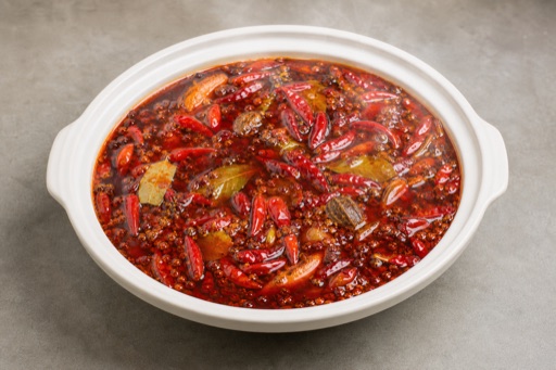 Chongqing beef tallow mala hot pot soup base food image by VDAMO