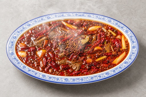 Photorealistic Chongqing beef tallow mala hot pot soup base P03 food image by VDAMO