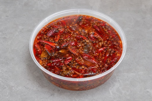 Photorealistic Chongqing beef tallow mala hot pot soup base P07 food image by VDAMO