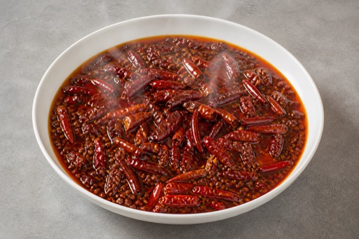 Chongqing clear oil mala hot pot soup base food image by VDAMO