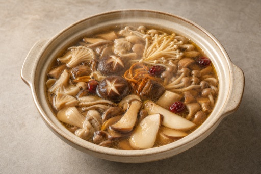 Chongqing mushroom hot pot soup base food image by VDAMO