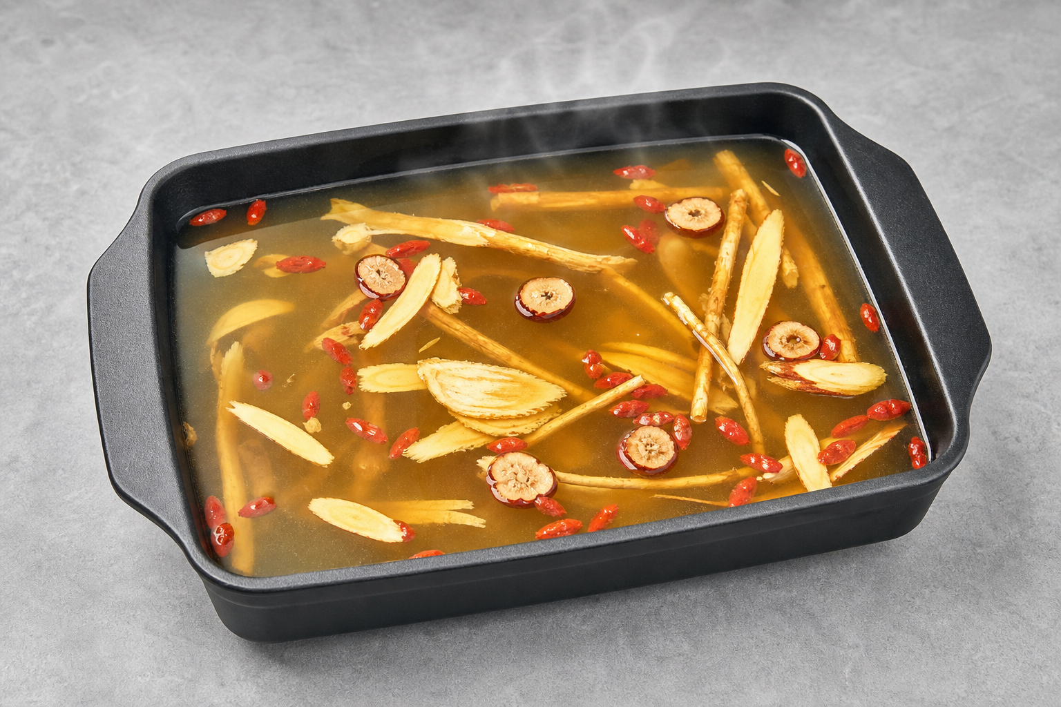 clean strained Chinese herbal nourishing hot pot broth P02 — China ingredient
