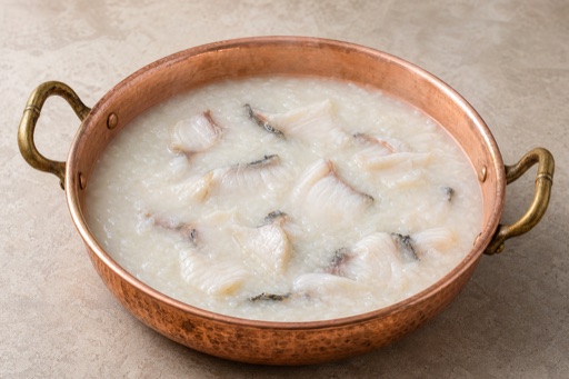 Photorealistic copper pot Shunde congee base hot pot broth P09 food image by VDAMO