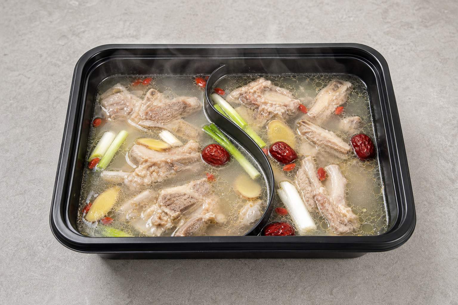 half-and-half side Beijing copper pot clear broth hot pot broth P06 — China ingredient