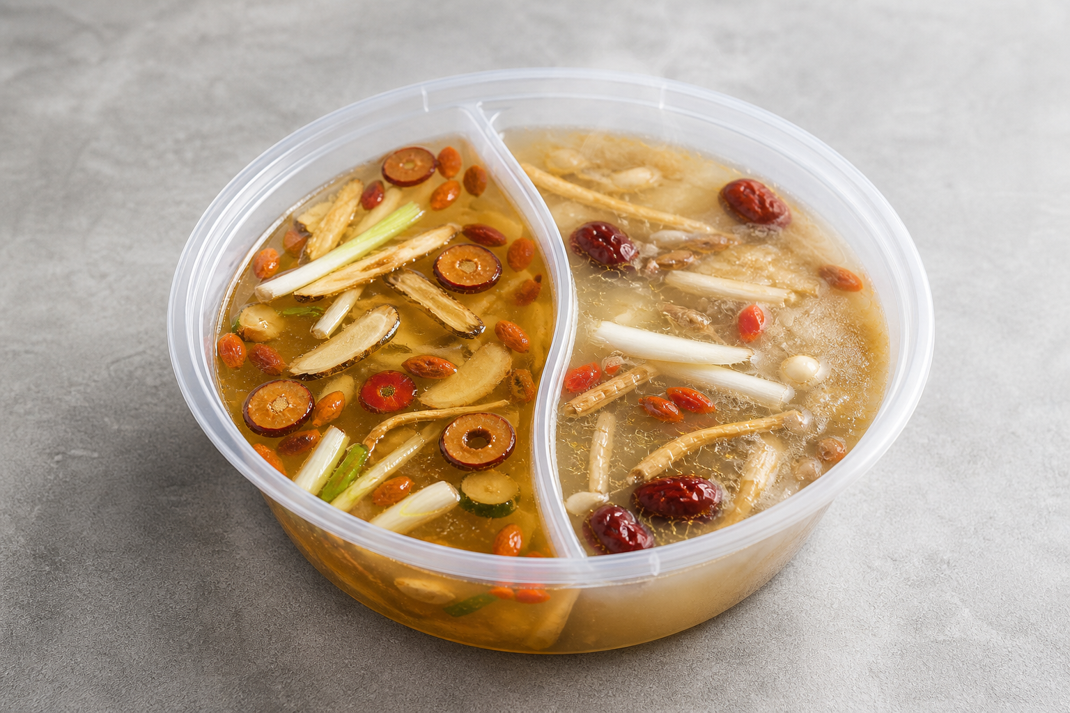 half-and-half side Chinese herbal nourishing hot pot broth P07 — China ingredient