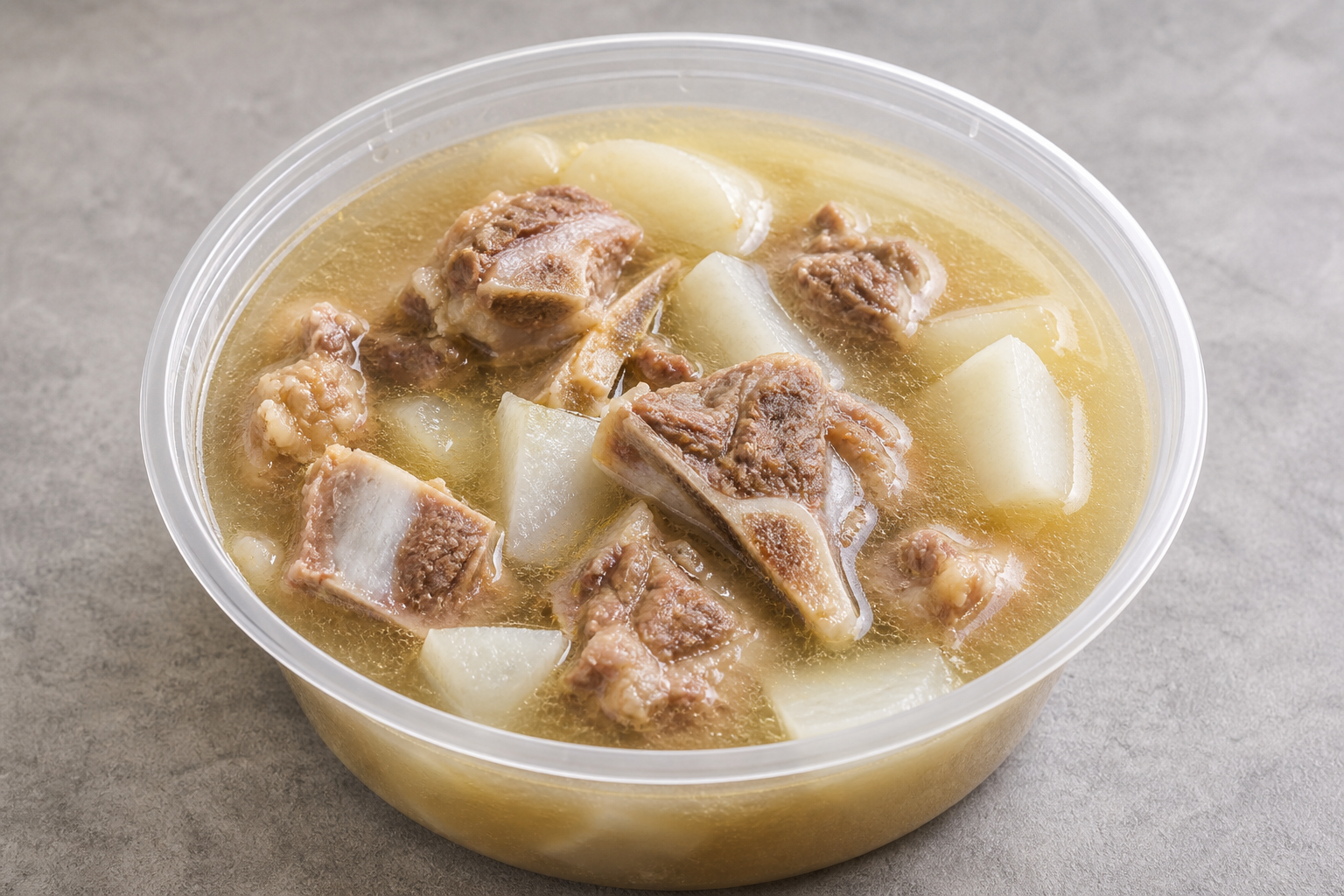 Photorealistic light Chaoshan beef bone hot pot broth P07 food image by VDAMO