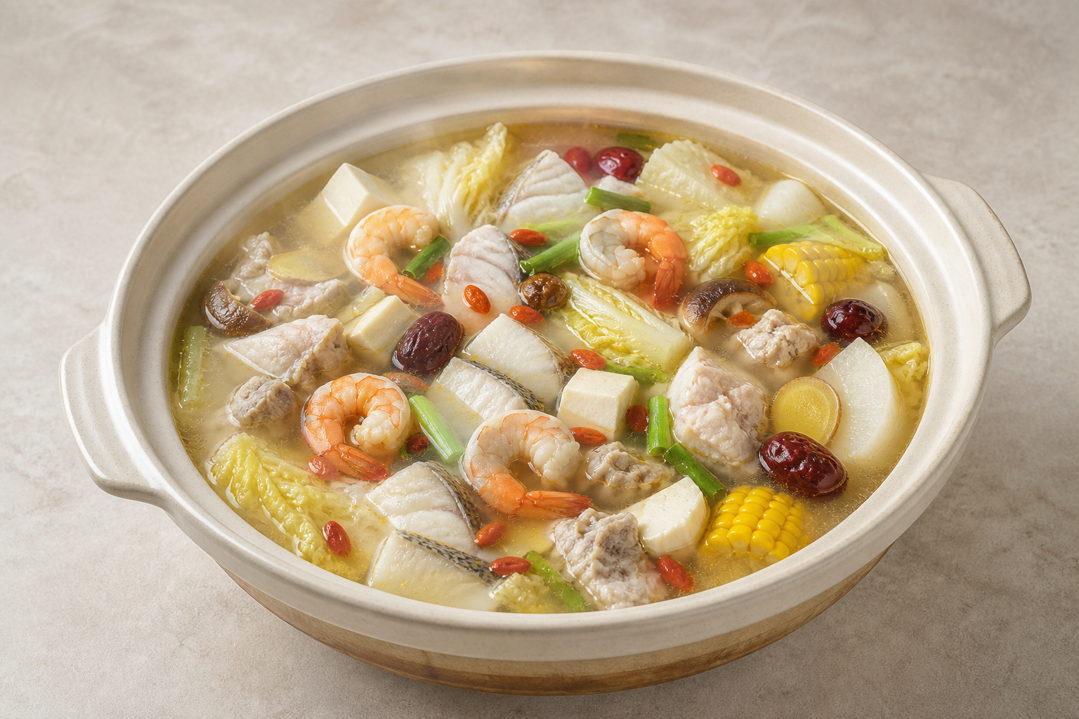 light nourishing Hong Kong da bin lou hot pot broth P10 — China ingredient