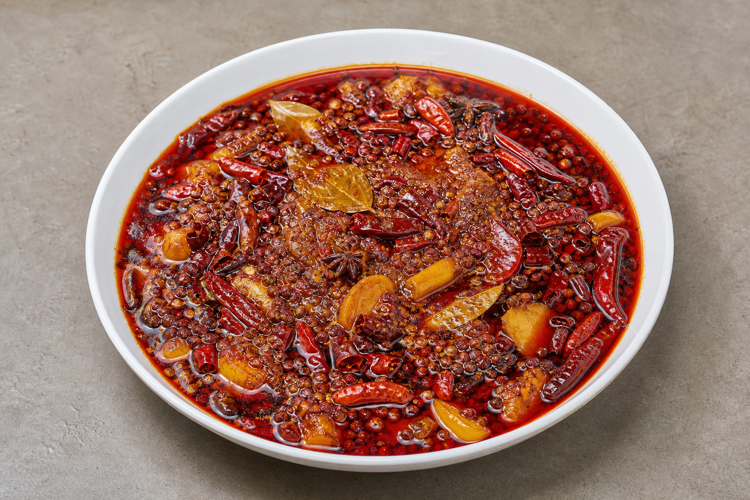 Photorealistic Sichuan Chongqing old hot pot broth P01 food image by VDAMO