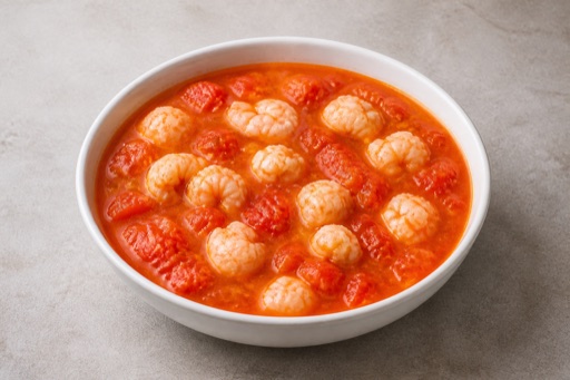 Photorealistic tomato shrimp paste hot pot broth P04 food image by VDAMO