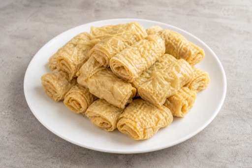 Chaoshan beef hot pot tofu skin rolls add-on menu photo, tofu menu images by VDAMO