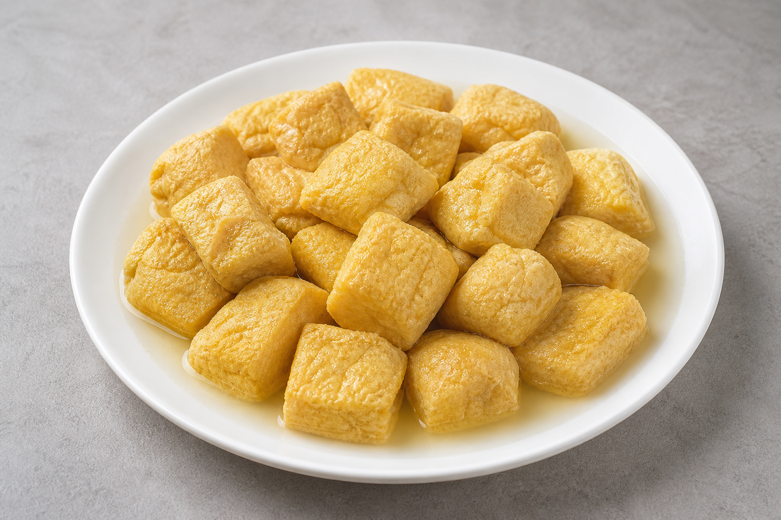 clear broth hot pot fried tofu cubes add-on P01 — China dish