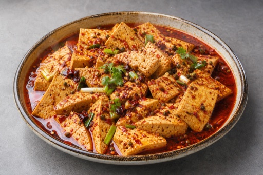mala hot pot firm tofu add-on P10 — China dish