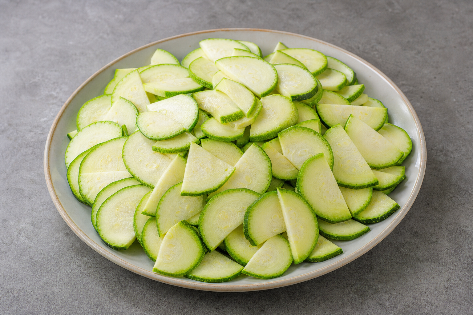 Photorealistic zucchini slices P10 food image by VDAMO