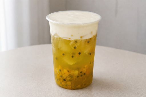 cheese foam passion fruit green tea P02 — Cina piatto
