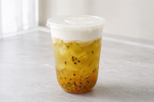 cheese foam passion fruit green tea P03 — Cina piatto