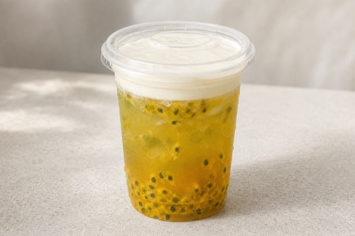 cheese foam passion fruit green tea P06 — Cina piatto