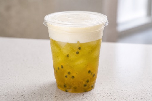 cheese foam passion fruit green tea P08 — Cina piatto