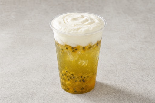 cheese foam passion fruit green tea P10 — Cina piatto