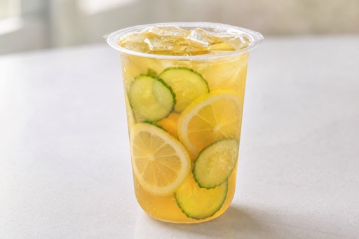 Photorealistic cucumber lemon tea P02 food image by VDAMO