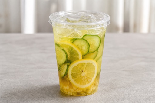 Photorealistic cucumber lemon tea P04 food image by VDAMO