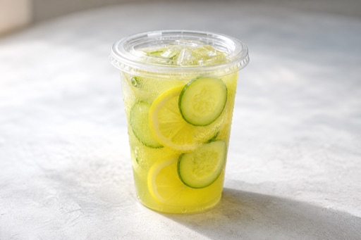 Photorealistic cucumber lemon tea P08 food image by VDAMO