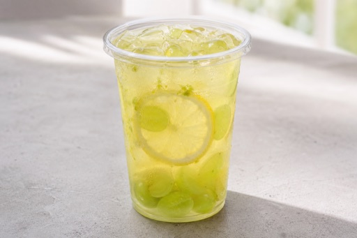 Photorealistic green grape lemon jasmine green tea P03 food image by VDAMO