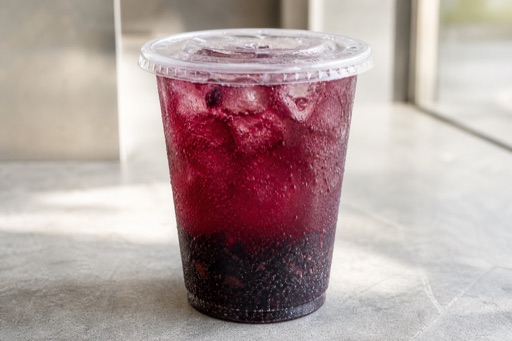 Photorealistic mulberry sparkling drink P09 food image by VDAMO