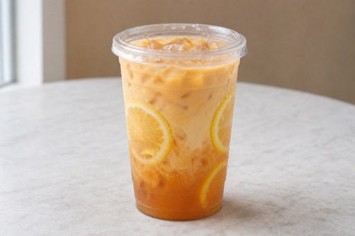 oat milk lemon black tea P01 — China dish