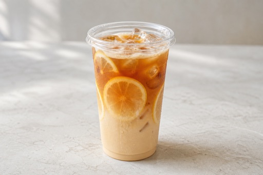 oat milk lemon black tea P07 — China dish