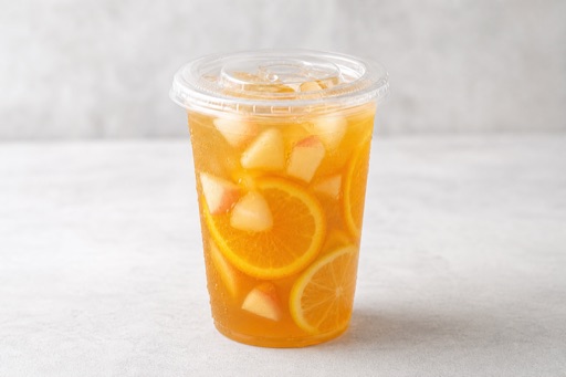 Photorealistic orange lemon white peach oolong tea P01 food image by VDAMO
