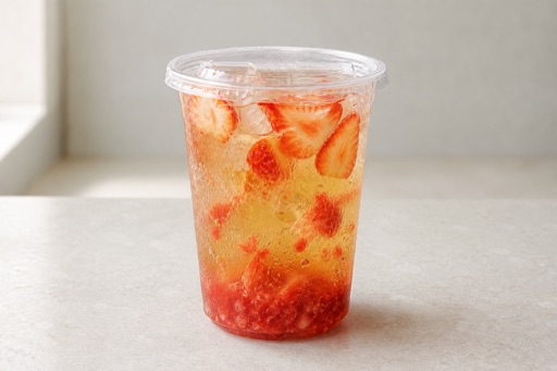 strawberry jasmine green tea sparkling drink P04 — Cina piatto