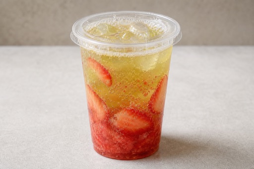 strawberry jasmine green tea sparkling drink P05 — Cina piatto