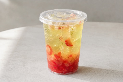 strawberry jasmine green tea sparkling drink P06 — Cina piatto