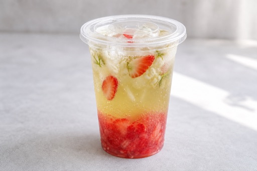 strawberry jasmine green tea sparkling drink P08 — Cina piatto