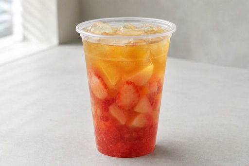 strawberry peach ya shi xiang tea P09 — 중국 요리